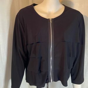 MSK black top zipper front with layers